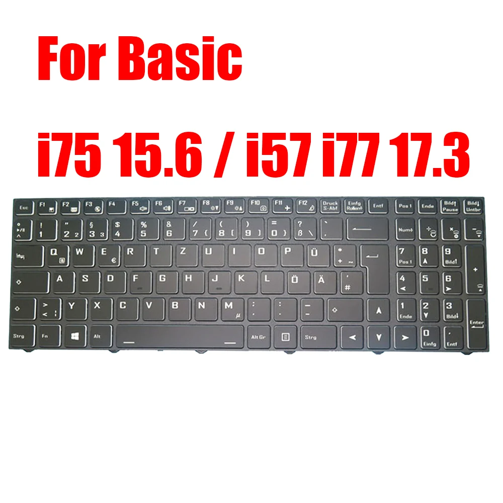 

Клавиатура для ноутбука Germany GR для Paderbook для Basic i75 15,6/i57 i77 17,3, черная, без подсветки