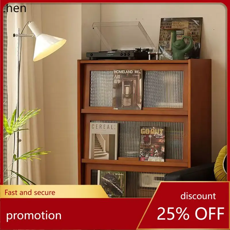 

LXC Solid Wood Vintage Three-Drawer Cabinet Living Room TV Sofa Side Cabinet Storage Wall Cabinet