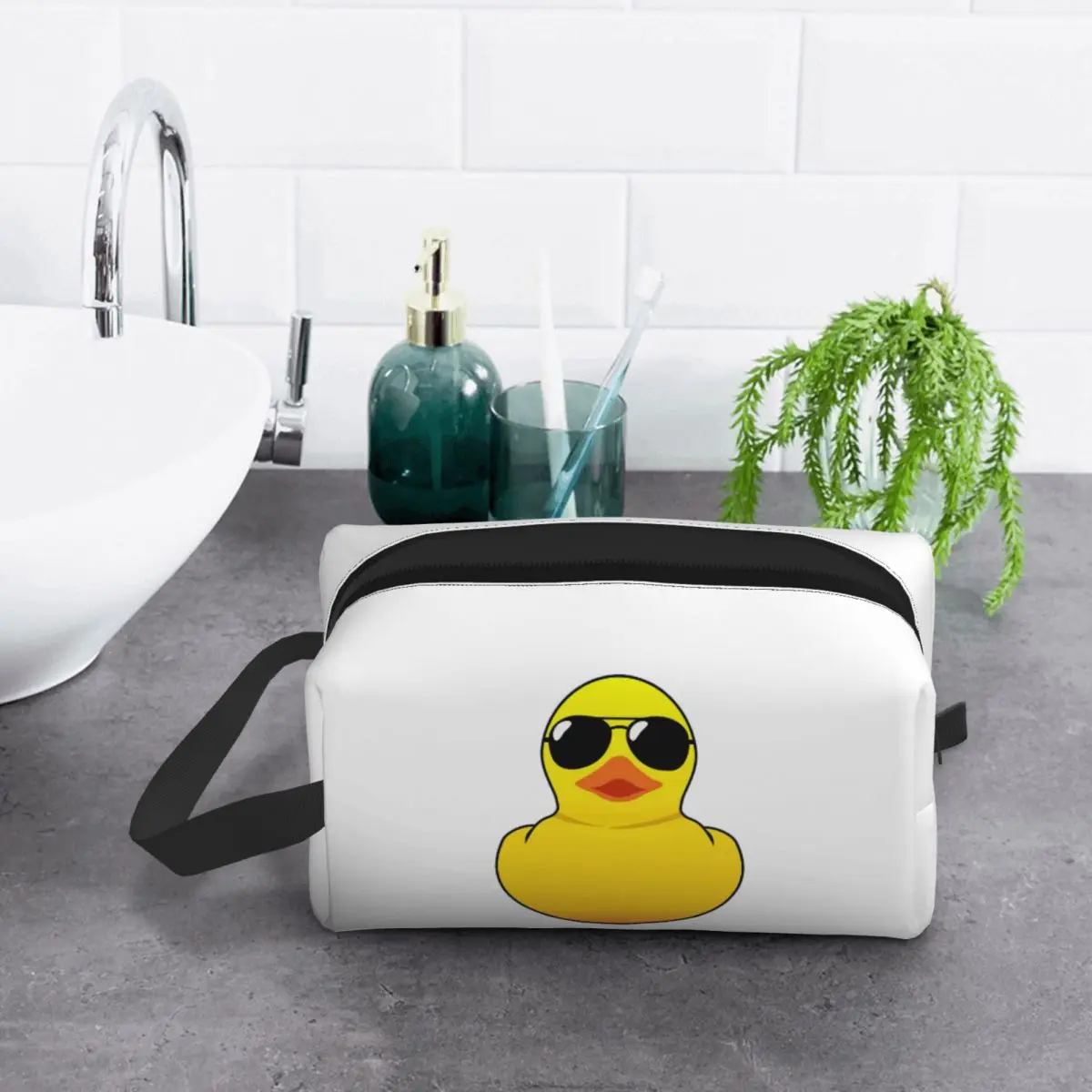 

Прохладная резиновая косметичка с уткой, косметический органайзер для хранения, комплект Dopp, косметичка для туалетных принадлежностей для женщин, красивый дорожный пенал