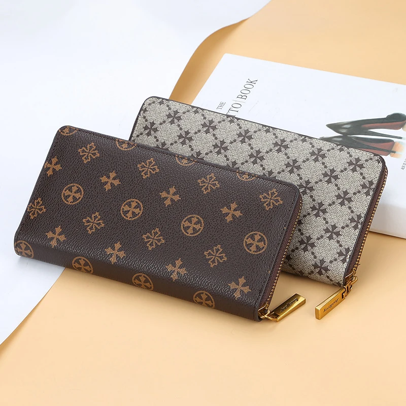 Luxury Designer Women's Wallets High	Quality Long Clutch Bag Card Holders Purses for Women Leather Wallet Zipper Dropshipping