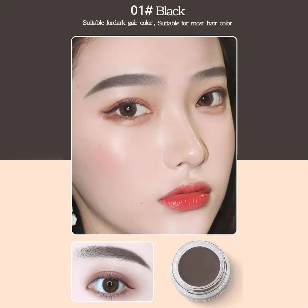 جل كريم الحواجب معزز يدوم طويلاً ومقاوم للماء للحواجب مع فرش للمكياج النسائي