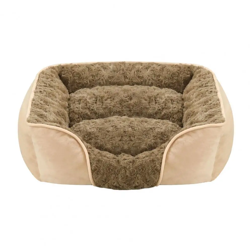 

Rectangle Pet Bed Machine Washable Pet Sleeping Sofa With Removable Cushion Soft And Supportive Non-Slip Bottom Pet Bed