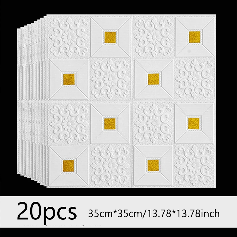 20pcs adesivi murali Stereo 3D adesivi decorativi per soffitti autoadesivi soggiorno camera da letto