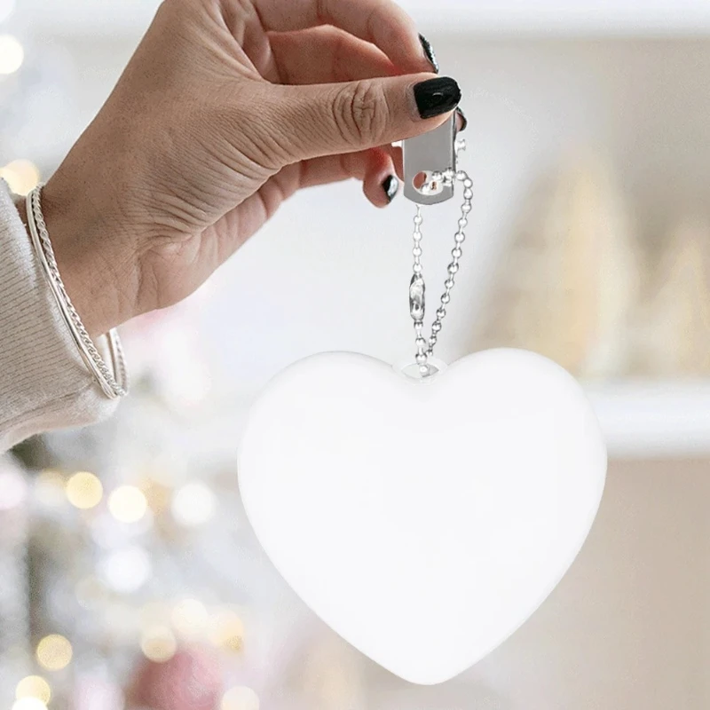 1PCS KeyChain bag charms Touch Activated Heart LED Light Handbag Lamp Purse Star Shaped Light  Women Purse keychain accessories