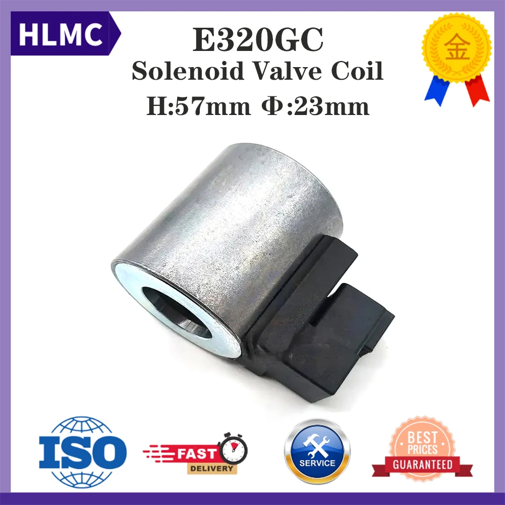 

Engineering Machinery Accessories Special E320GC Solenoid Valve Safety Lock Coil Excavator Accessories Inner Hole 23 Height 57