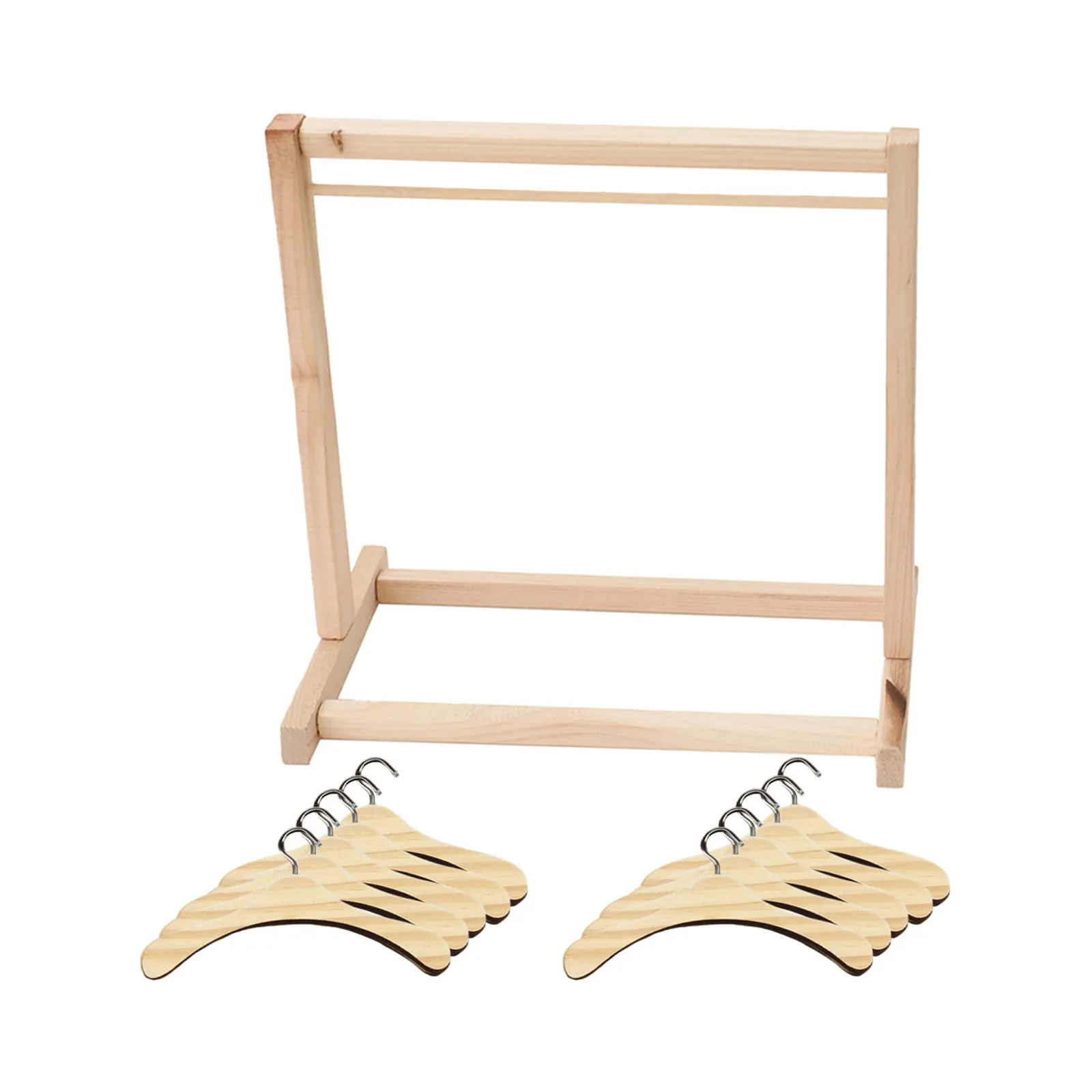 

1Set Large Size Hanger Set Premium Quality Mini Hangers for Clothing Display Stable Rack Design Ideal for Classroom Home Decor