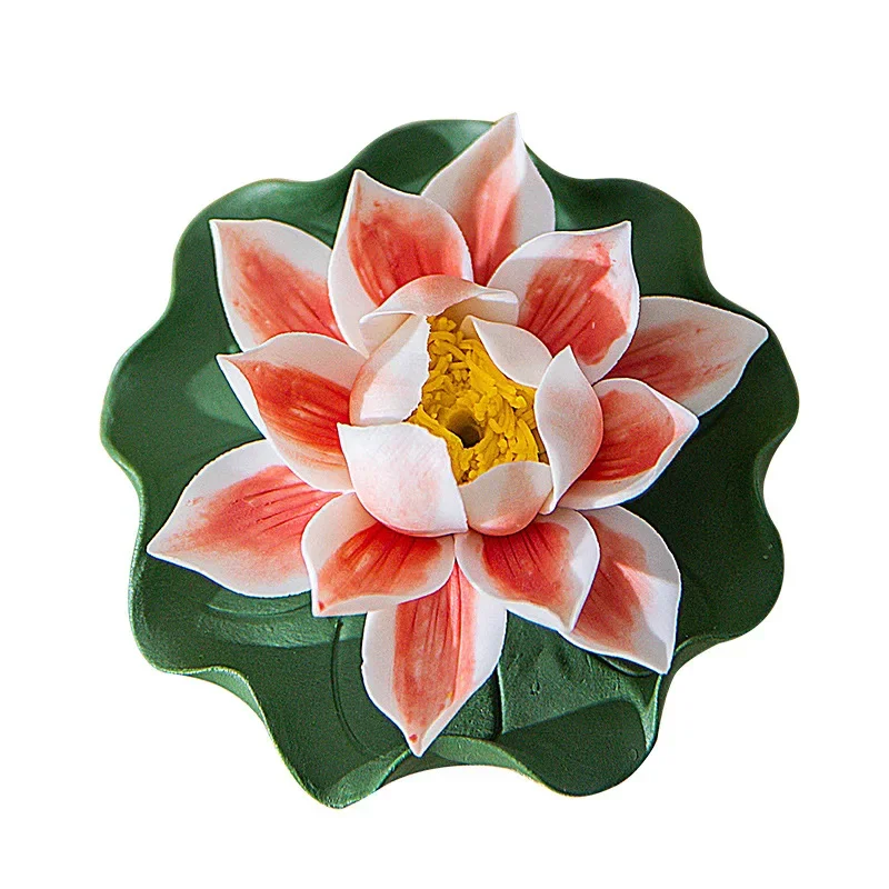 

Ceramic lotus flower incense insert, home landscaping ornament, incense road