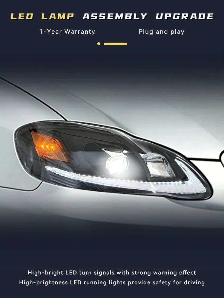 

Running Light Auto for Cars 12V Toyota Corolla 2003-2008 Headlight LED Drl High Configure Daylight Turning Accessory Front Lamp