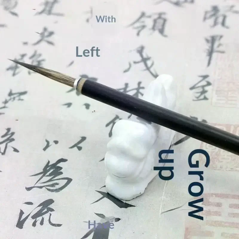 Handmade Chinese Mouse Whiskers Calligraphy Brush Fine Point Portable for Outdoor Sketching Ink Painting Writing Use