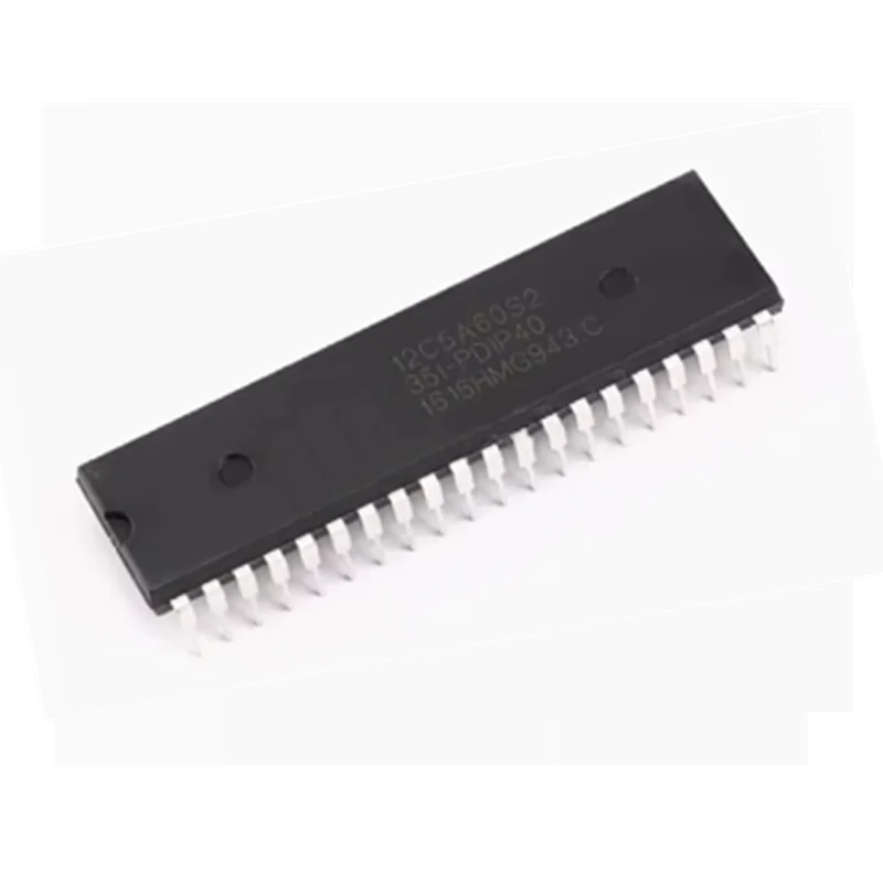 Microcontrolador piezas STC12C5A60S2, controlador IC, 10 STC12C5A60S2-35I-PDIP40, Original, nuevo