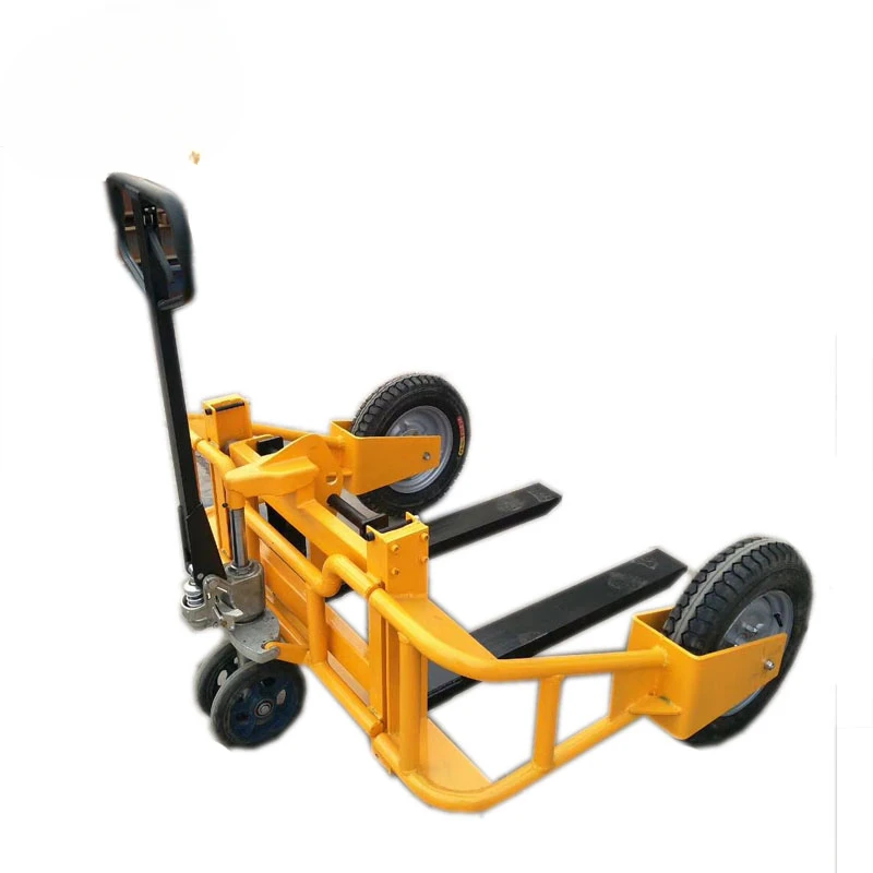 Outdoor rough terrain pallet truck for building site