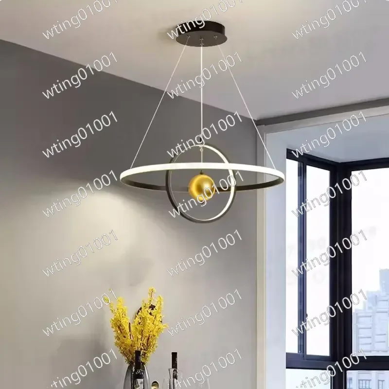 for Modern Circular Iron Sphere Pendant Light LED Chandelier for Living Room Bedroom Dining Loft Home Decor Hanging Lamp