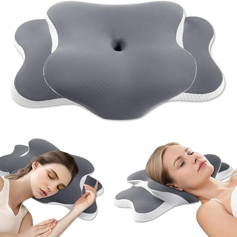 A Cervical Pillow for Deep Sleep, Ergonomic, Neck Support for Side Sleepers, with Cooling Cover, Birthday Gift for Women and Men