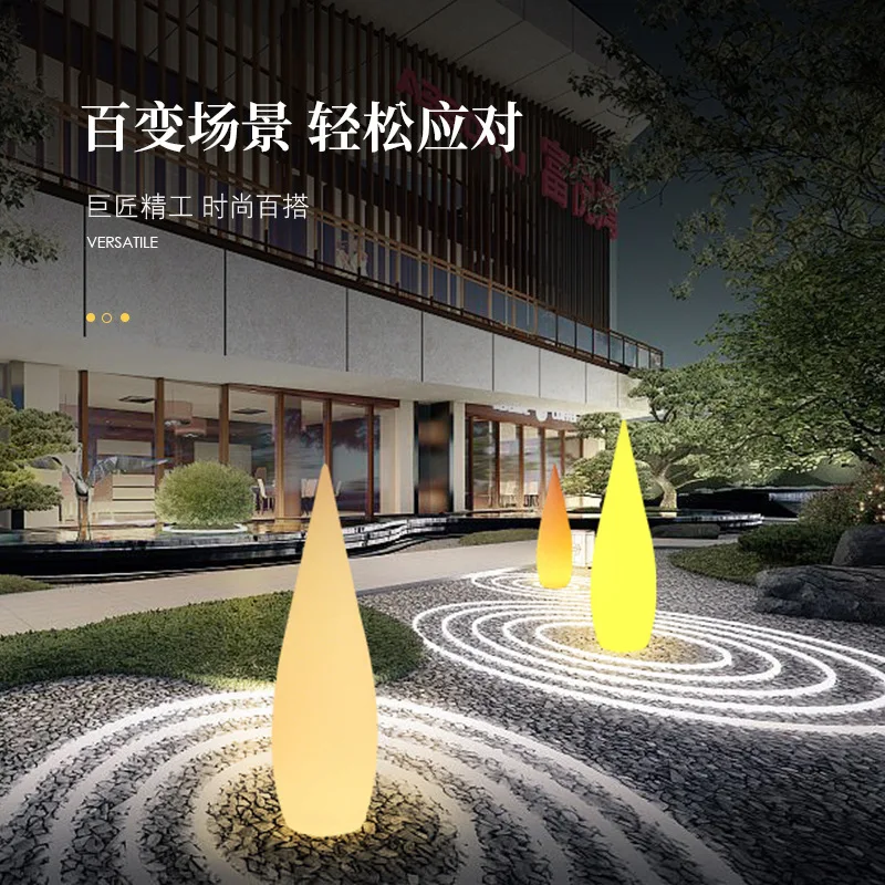 

Large Water Drop Integrated Floor Lamp Living Room Advanced Sense Solar Outdoor Garden Light Restaurant Wedding Exhibition
