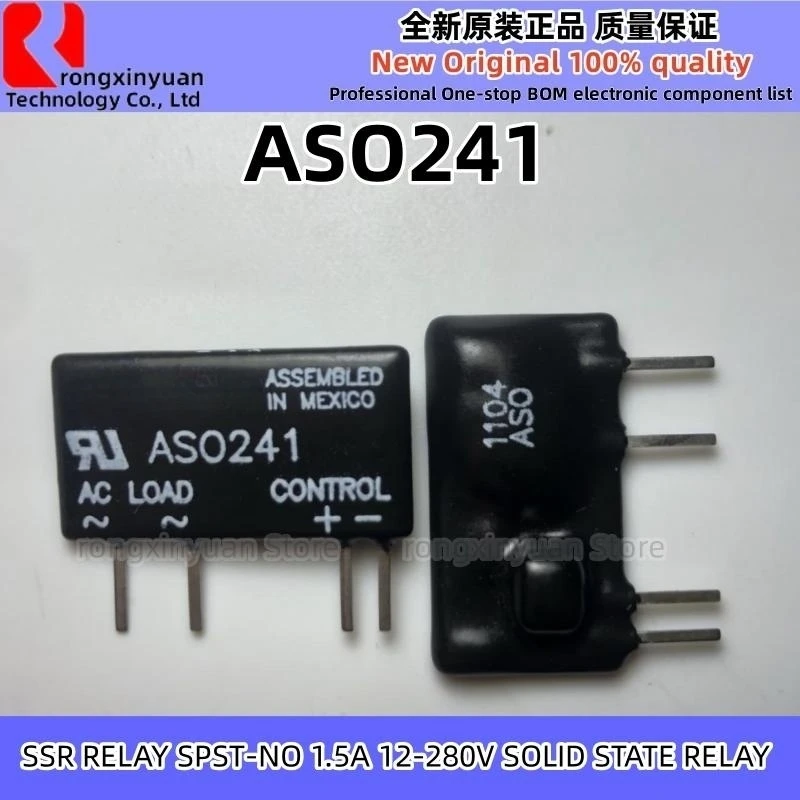 1Pcs/lot ASO241 AS0241 ZIP-4 SOLID STATE RELAY 12-280 V - PCB Mini-SIP 280V/1,5A,4-10V,ZC Original New 100% quality