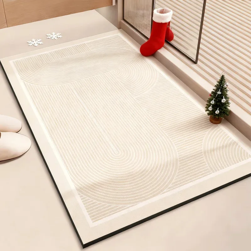 

VIKAMA Minimalist Bathroom Mat Waterproof Washable Floor Rug Ideal for Bathrooms, Showers, Entryways & Home Decor