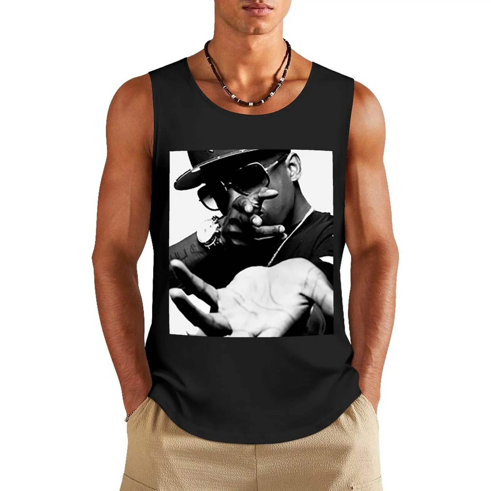 Бобби Shmurda майка Рабочий жилет без рукавов футболки для мужчин сексуальный костюм с коротким рукавом