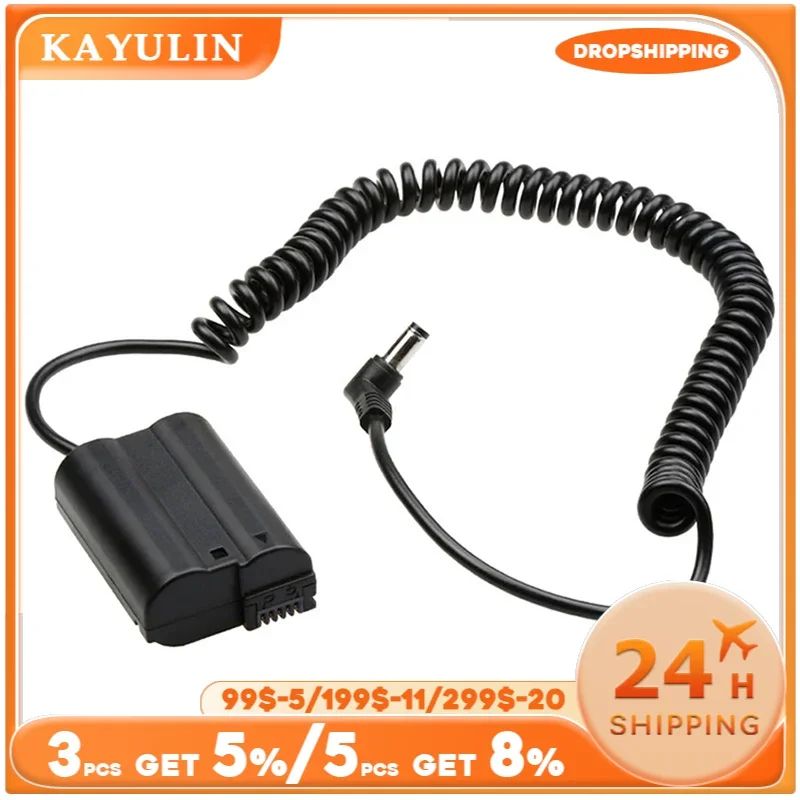 Batteria fittizia di Kayulin Nkon EN-EL15 al cavo di cc di 2.1mm