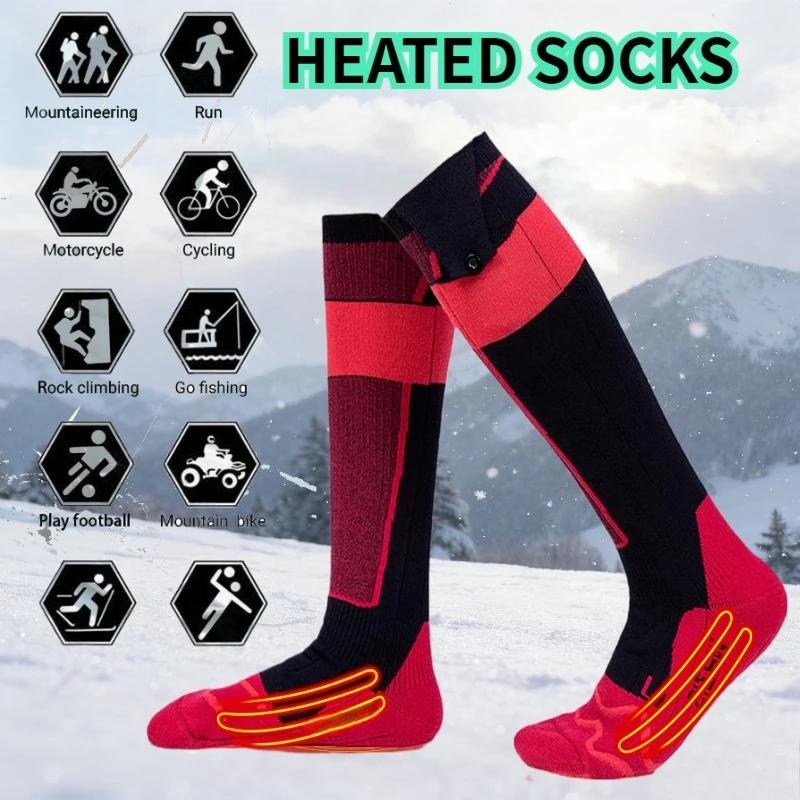 

Electric Heated New Socks Men Women Rechargeable 6000mAh Battery Winter Foot Warmer Skiing Hunting Fishing Outdoor