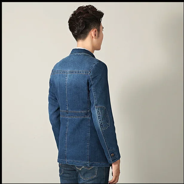 Giacca da uomo slim in denim a tre bottoni con giacca casual autunno 2022