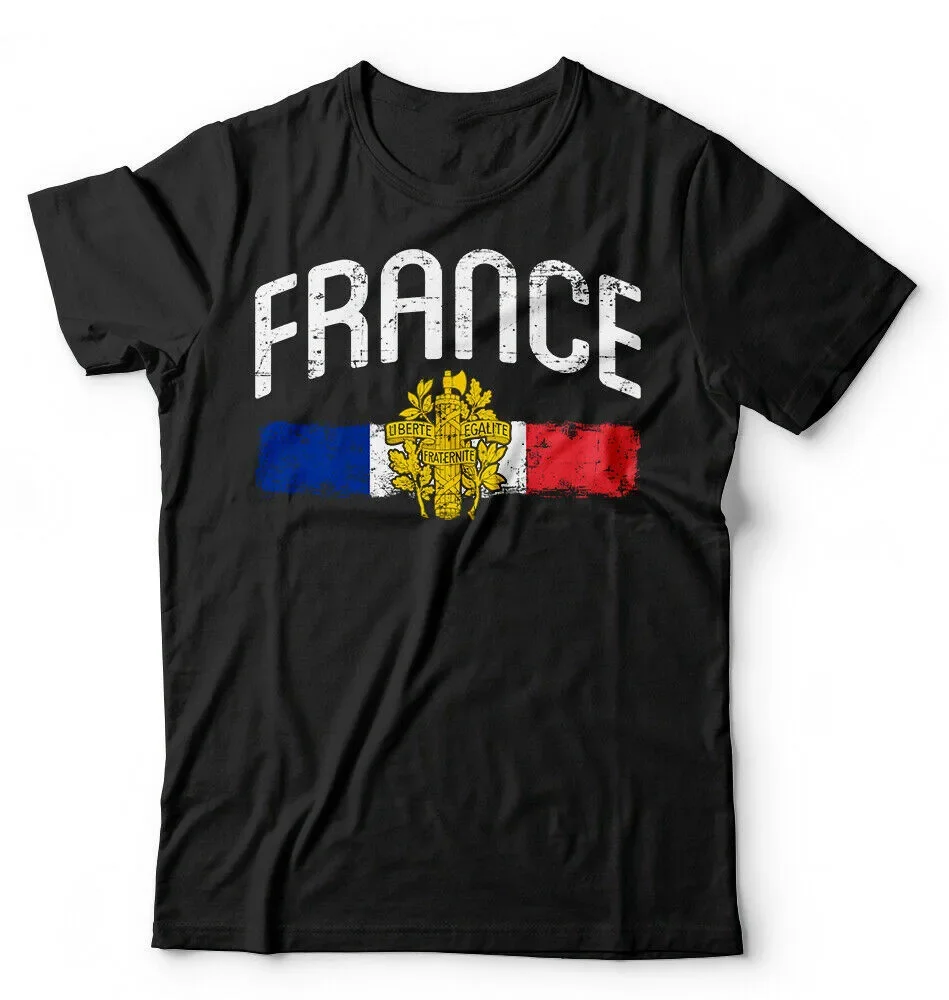 

France Badge Flag T-Shirt French Heritage Summer Cotton Short Sleeve O-Neck Men's T Shirt New S-3XL