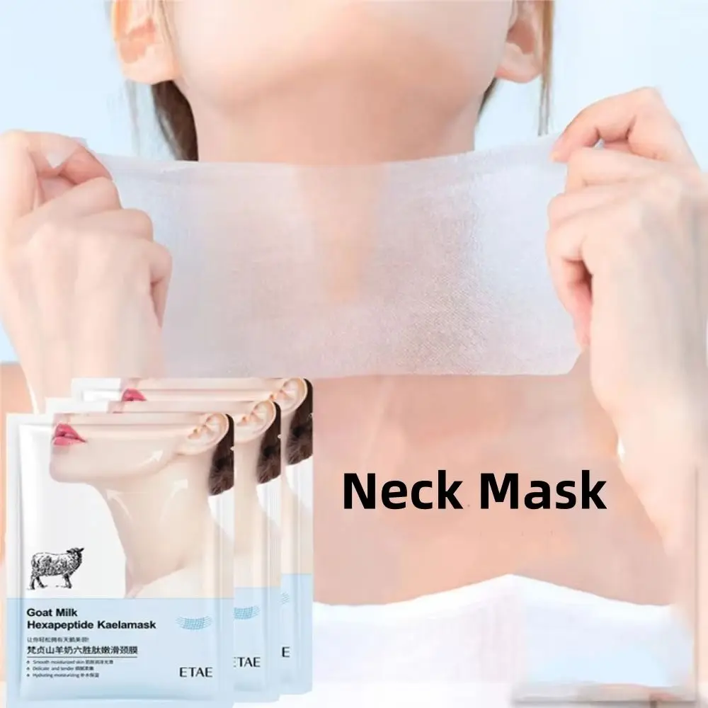 Belleza hidratante leche de cabra seis péptidos máscara de cuello reafirmante levantamiento de cuello reafirmante levantamiento de cuello máscara de colágeno hidratación profunda