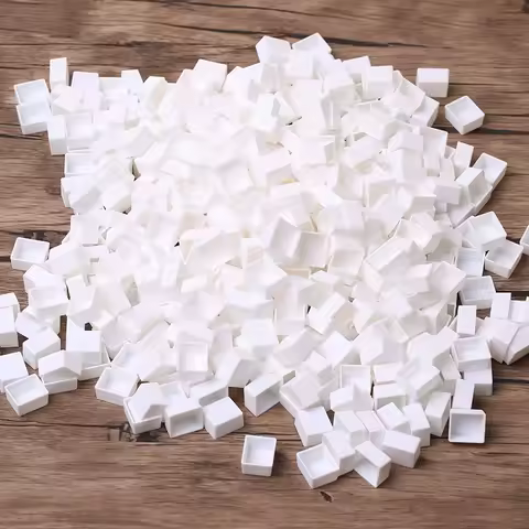 25/50/100pcs 2ml White/Transparent Empty Plastic Watercolor Half Pan Paint Grid Pans for Watercolor Acrylic Oil Gouache