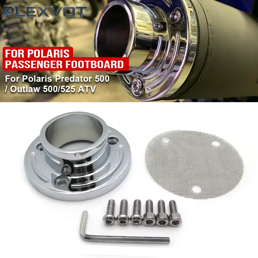 Exhaust Tip Muffler Power Outlet for ATV Polaris Predator Outlaw 500 with Stock Exhaust System All Years
