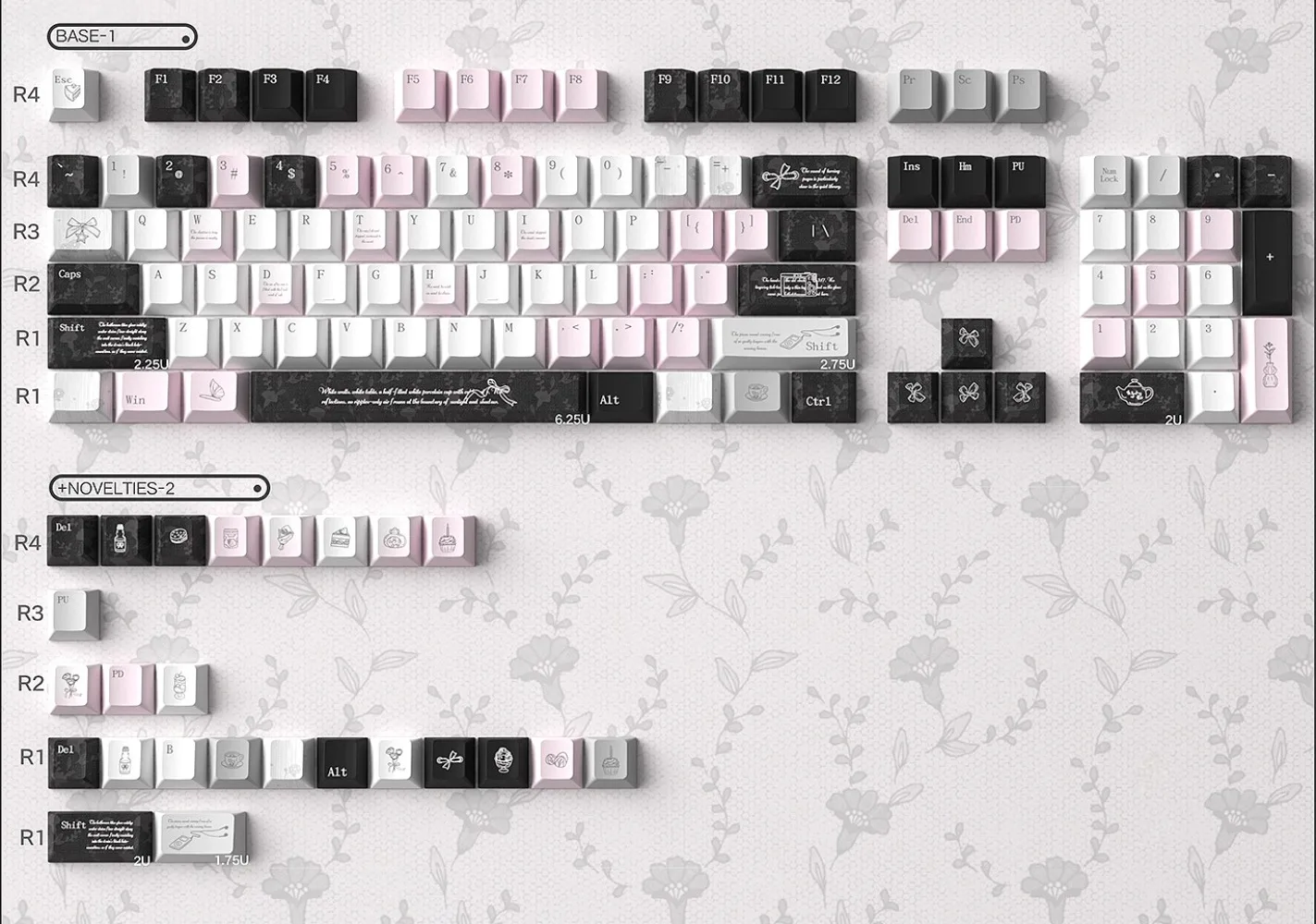 

Black yarn powder mechanical keyboard keycap customization PBT hot sublimation original factory height adaptation 65/75/87 etc