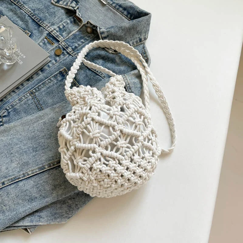 

Fabric Solid Color Shoulder Bags Solid Hollow Out Designer Ladies Bags 2025 High Quality New Versatile Women's Crossbody Bags