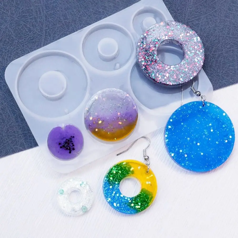 Multiple Styles Earring Mold Drip Shape Round Design Resin Jewelry Mold Oval Design Combination Ornament Geometric Earring Mold