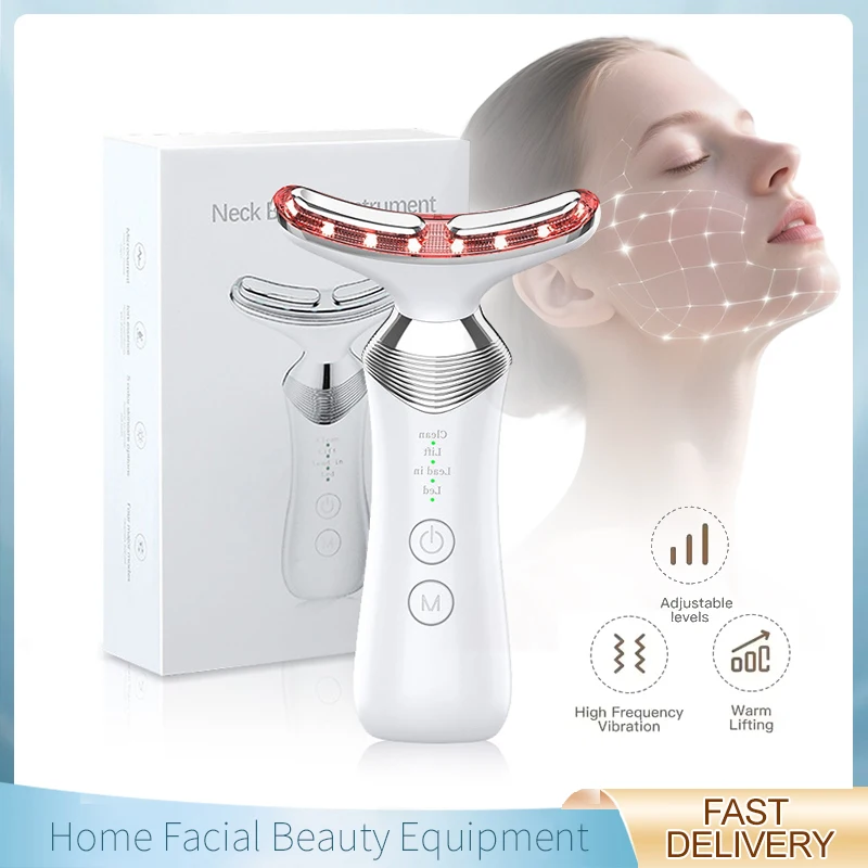 ネック美容リフティングマシン EMS光線療法 フェイシャルマッサージャー 引き締め 二重あご対策 しわ取り ネックリフティング美容器