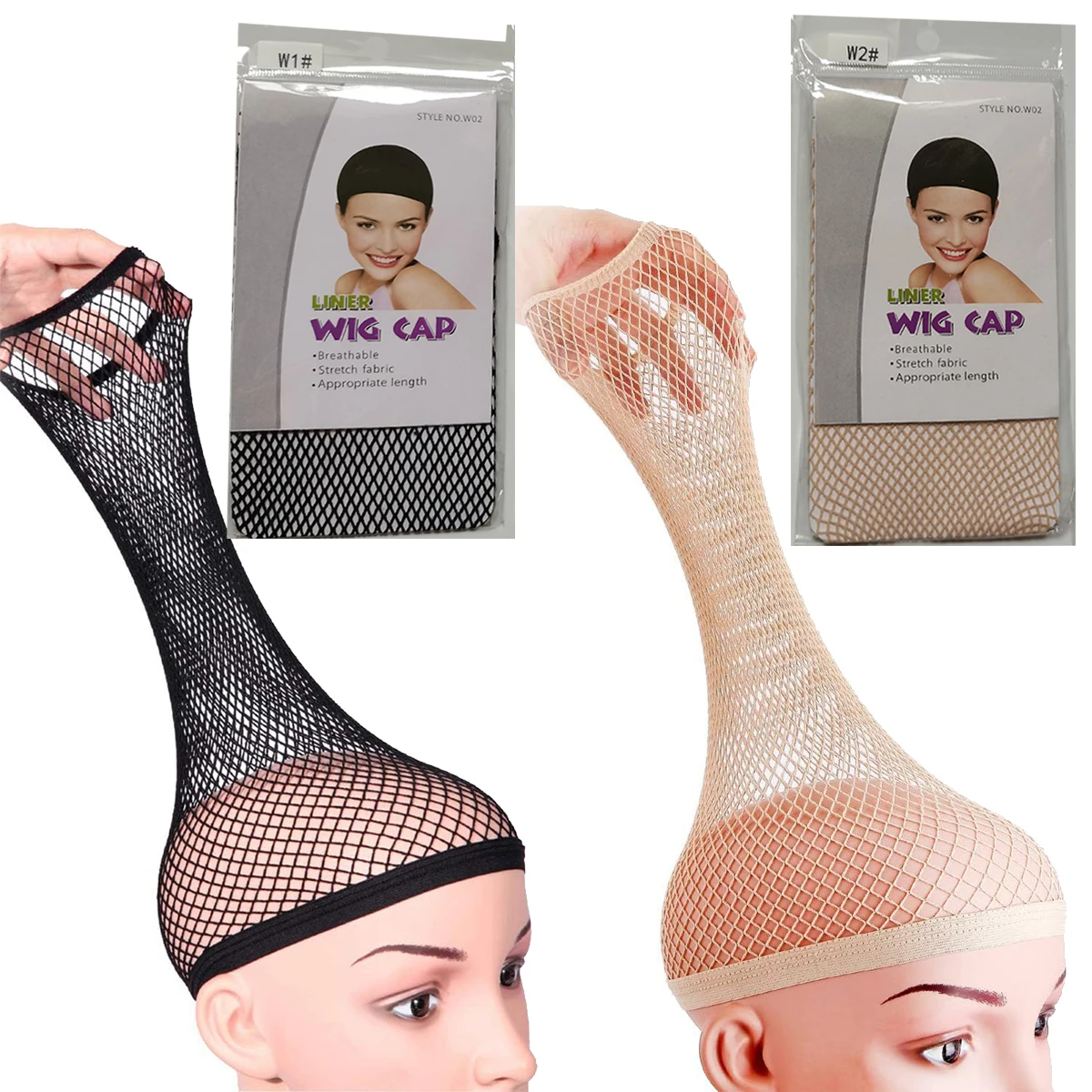 

5Pcs Nylon Hair Net New Stretchable Elastic Hairnets Fashion Mesh Weaving Wig Mesh Caps For Women Making Wig