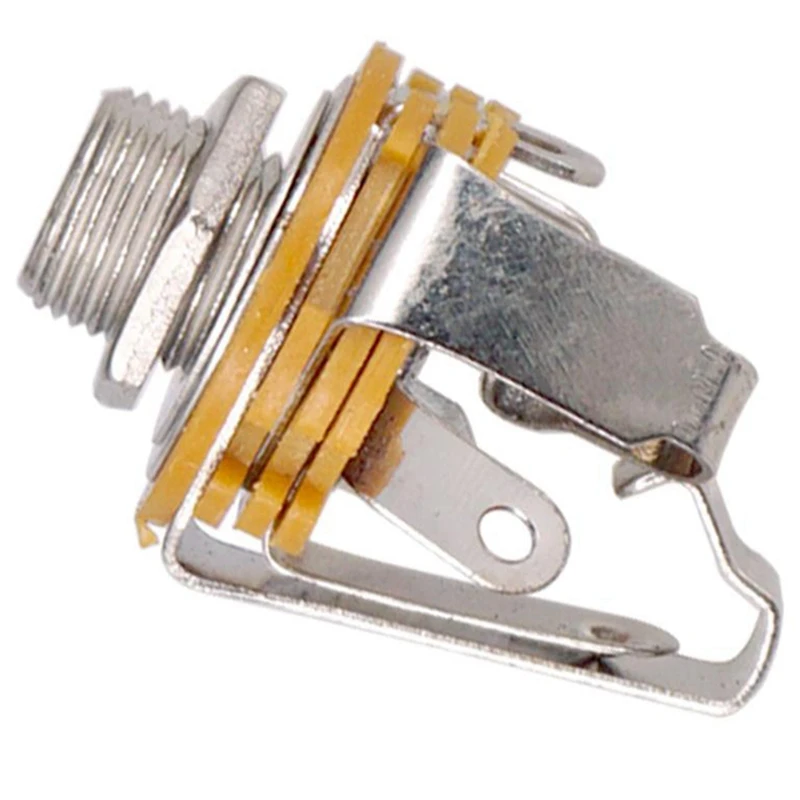 8 шт. 1/4 дюйма 6,35 мм стерео входной разъем для бас-гитары электрогитары, выходной разъем для звукоснимателя гитары, детали гитары