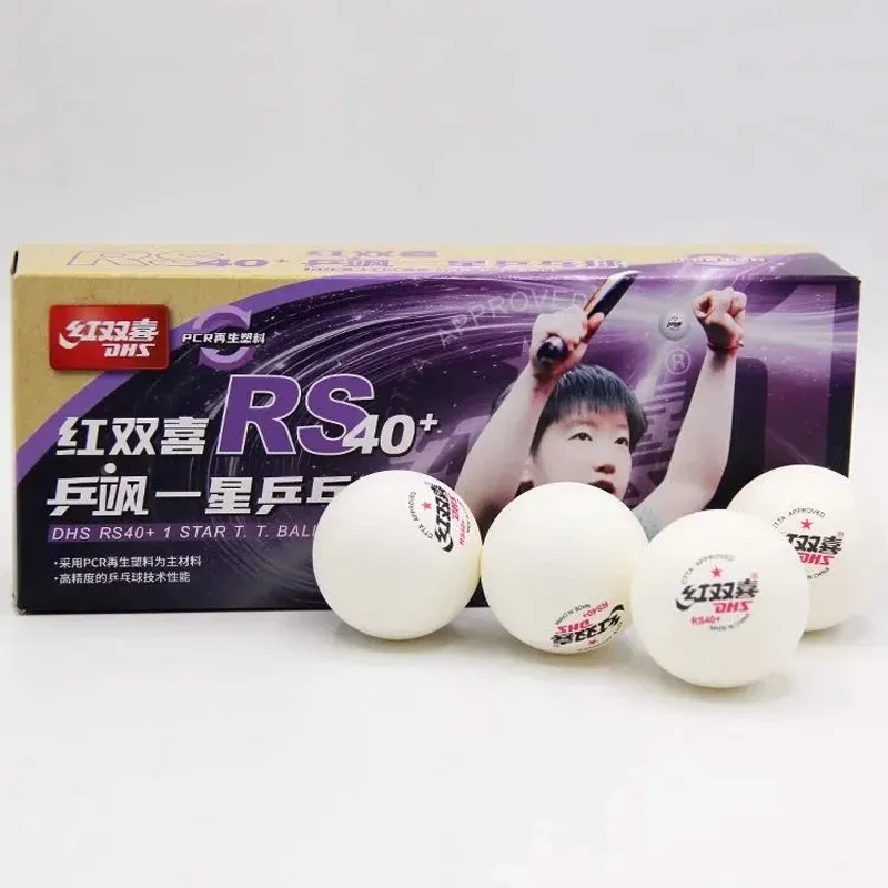 DHS RS40+ Table Tennis Balls PCR Recycled Plastics 3 Stars ITTF Approved Ping Pong Balls 1/2/3 Stars WTT