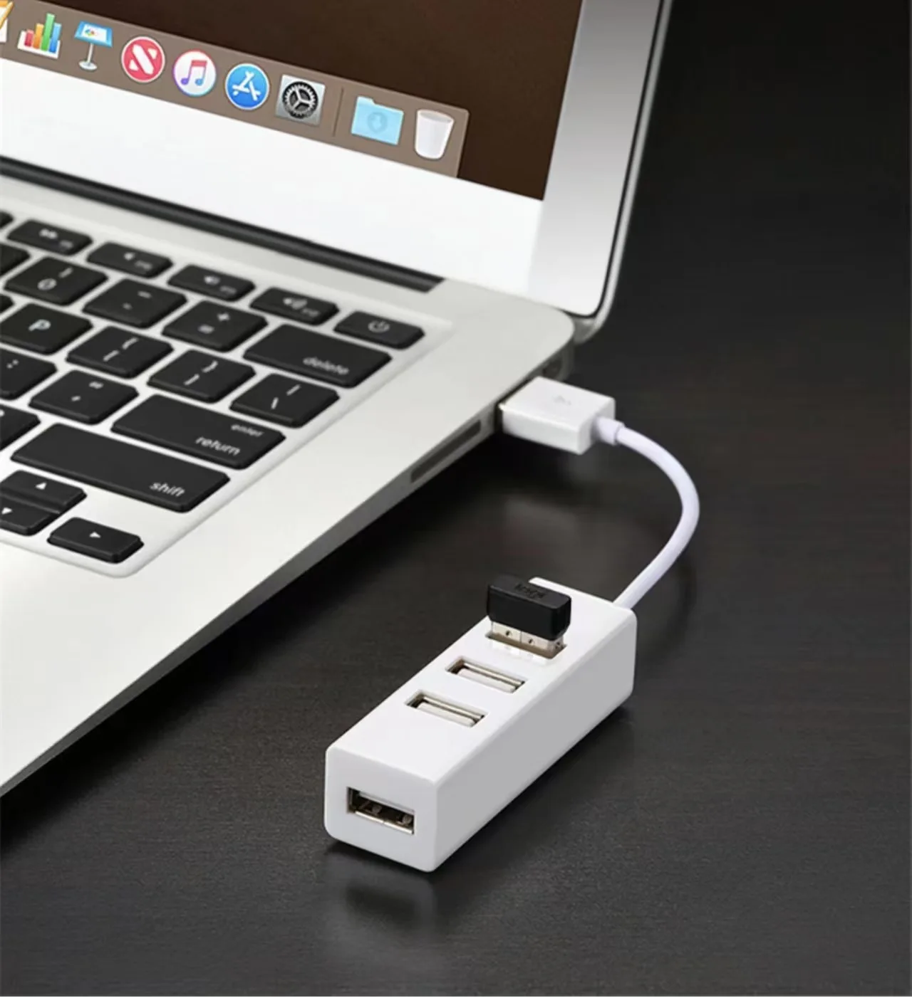 Mini 4-Port USB HUB USB Spliter Hub Adapter High Speed Hub USB 2.0 Splitter Converter All In One For PC Computer Accessories
