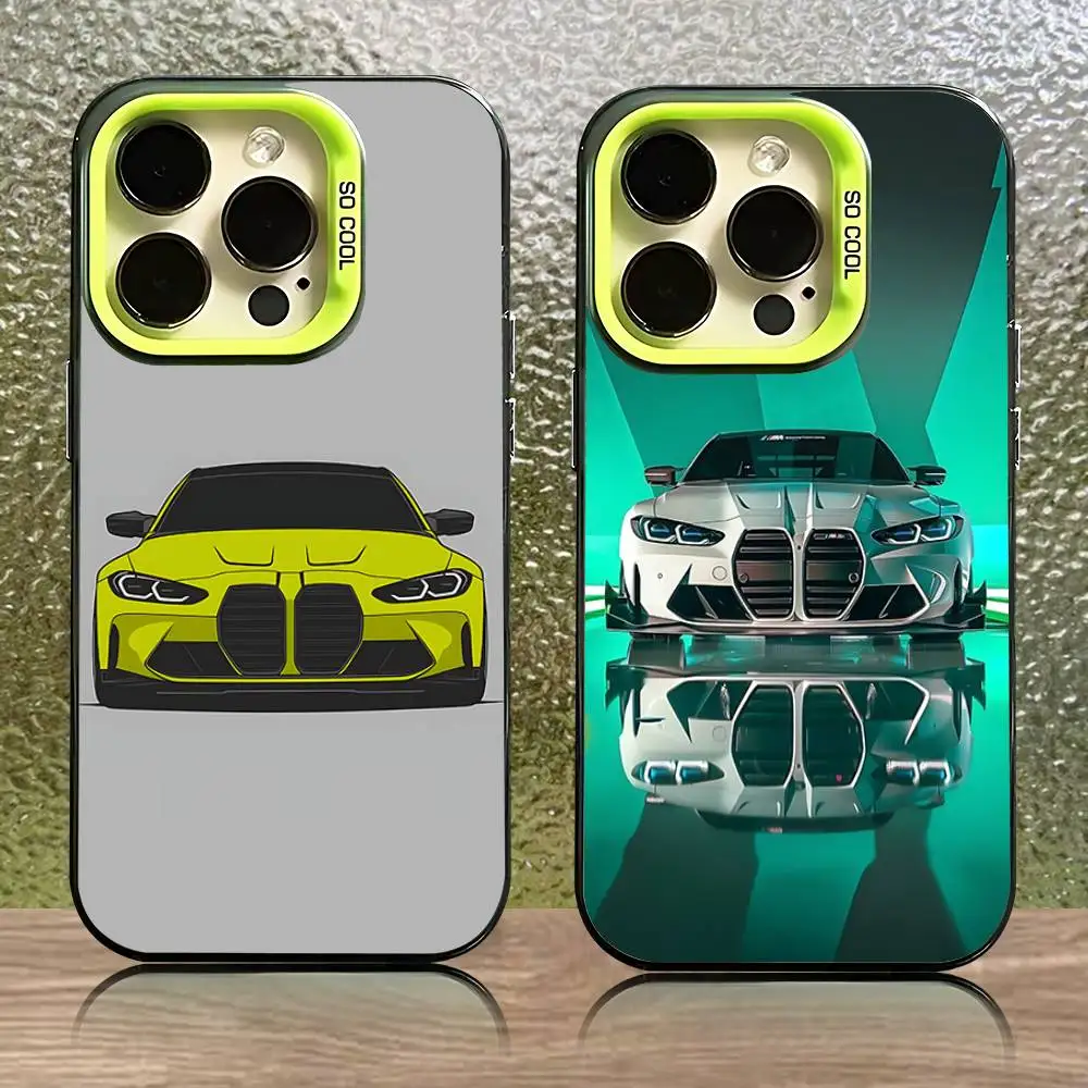 

Green Car Phone Case For iPhone 16,15,14,13,12,11,Pro,XS,Max,Plus,Mini,SE B-BM-WES Green Candy Matte Shockproof Cover