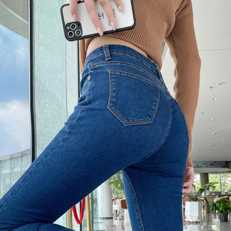 Jeansy damskie Y2k elastyczne szczupła moda spodnie ołówkowe Streetwear Jeans odzież damska Vintage obcisłe dżinsy rurki elastyczne spodnie jeansowe