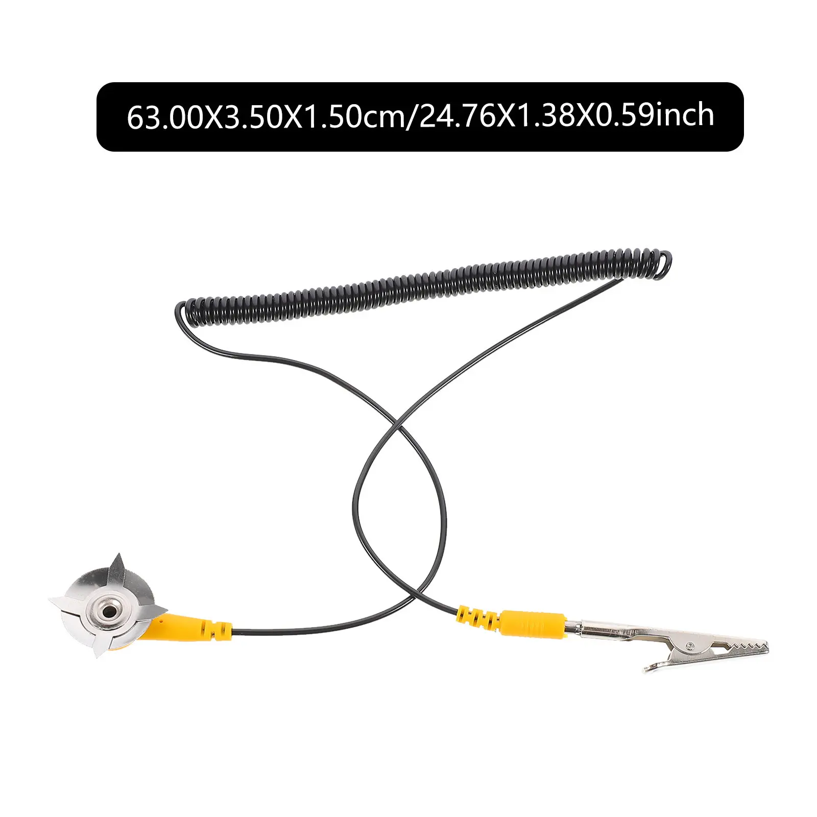 5Pcs Esd Ground Cable Anti-Static Ground Wire for Electrostatic Discharge Protection PVC Flexible Cord Star Claw Clamp for Tech