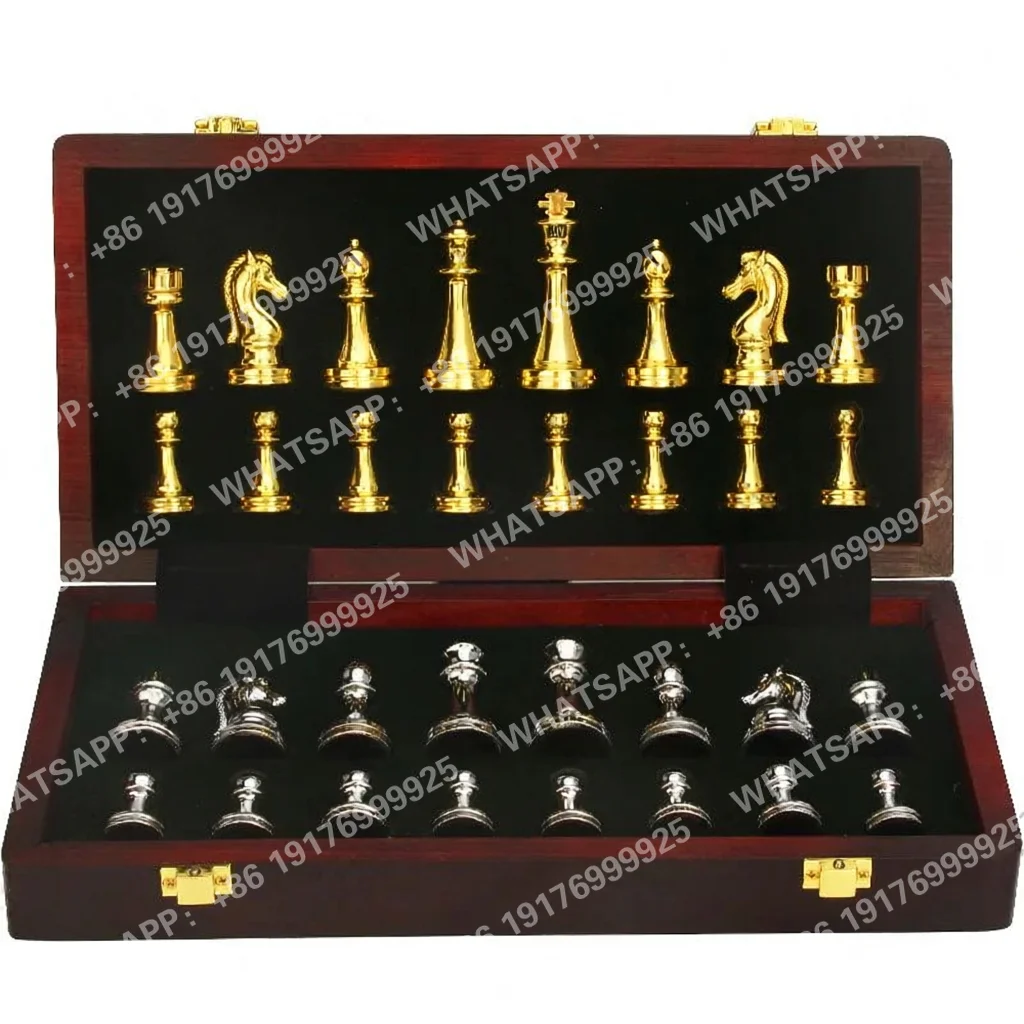 30Cm metal chess chess game table puzzle gift box packaging high-end