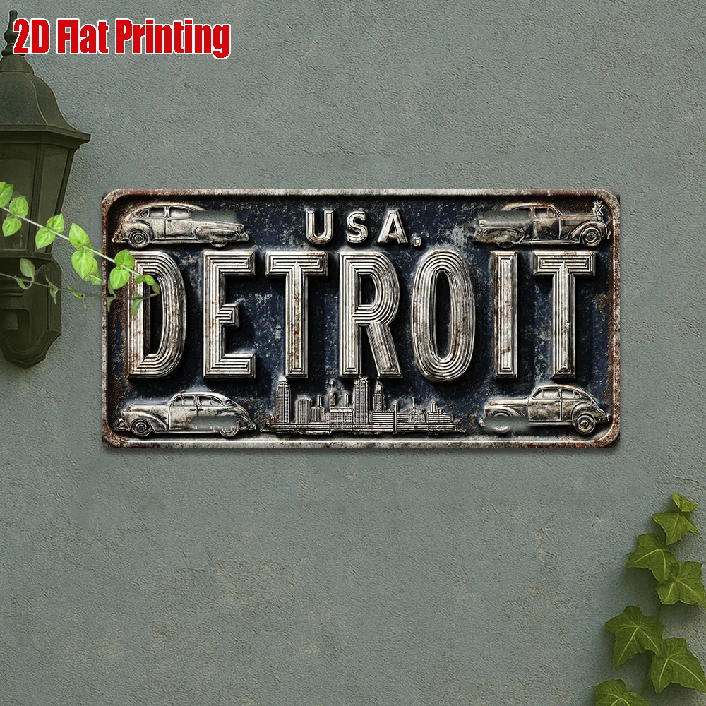 2D Flat, [], 2D Flat Printing, 1pc, Vintage Metal Sign, for Decorationg Only, Outdoor Wall Art (12