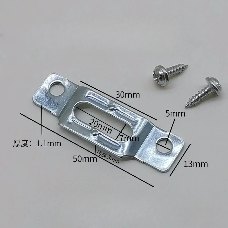 50Pcs T-lock Anti-theft Photo Frame Lock Hangers with Key for Wood Aluminum Picture Frame Hardware
