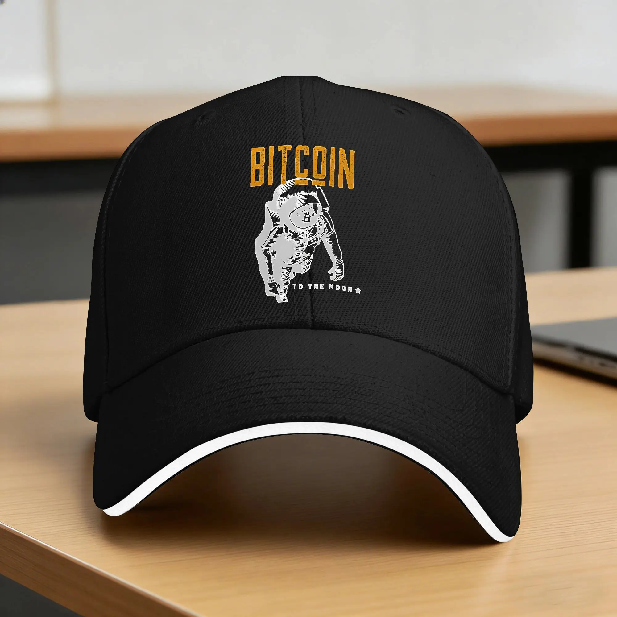 Bitcoin Casual Baseball Cap Summer  Trucker Hat Wholesale Tennis Skate Snapback Cap Men Women Streetwear Baseball Caps