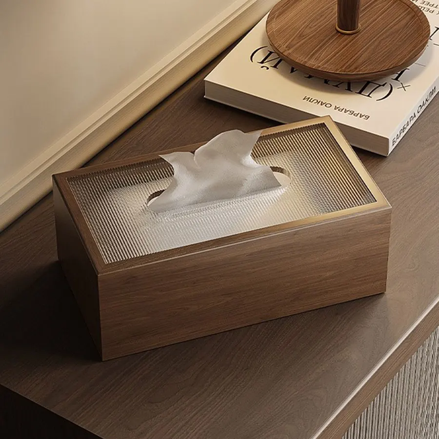 1 Stück, Taschentuchbox aus Holz, Esszimmer, Wohnzimmer, Aufbewahrungsbox für Küchenpapier, Serviettenbox, Aufbewahrungsbox für den Haushalt