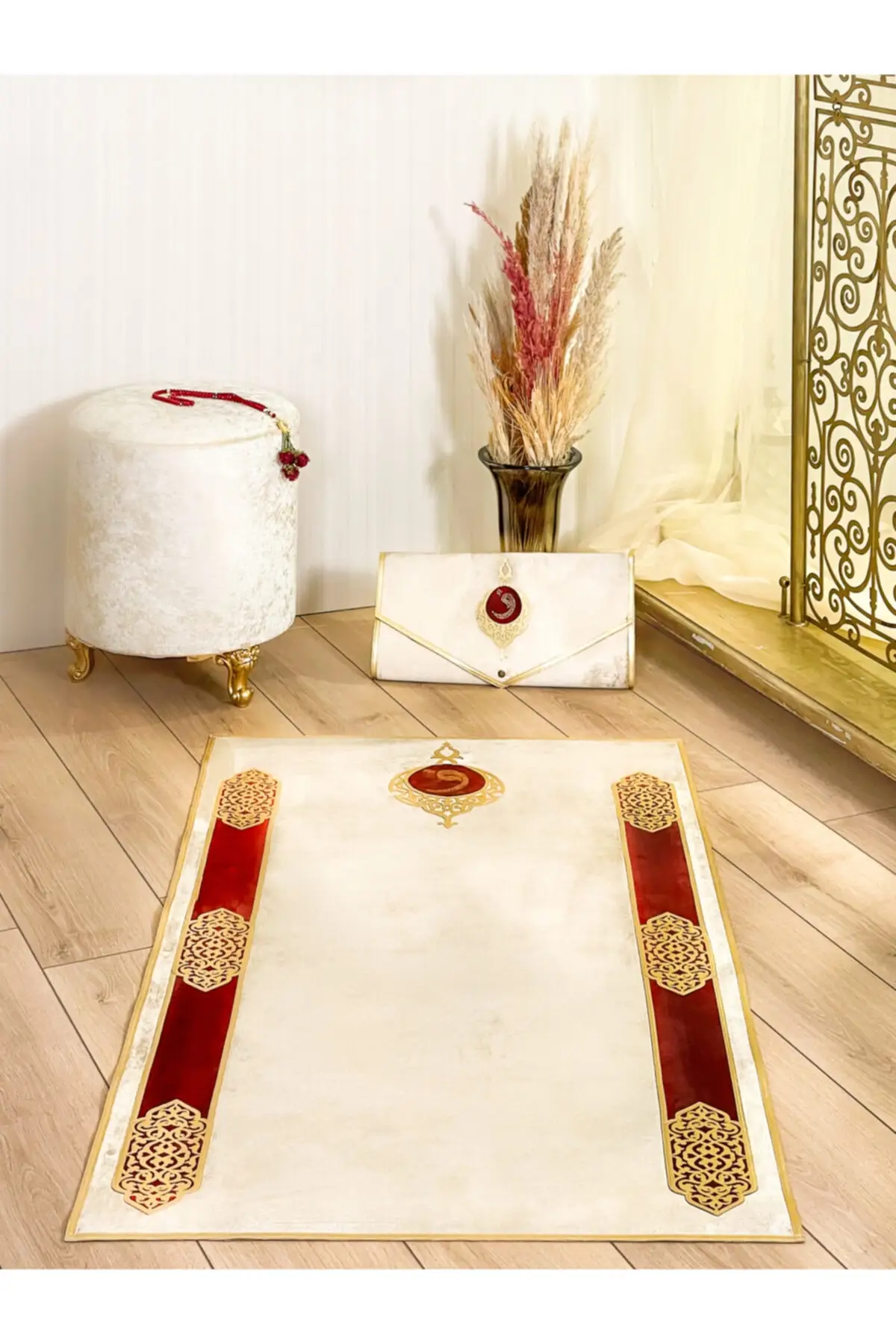 

DOLBOVI Secde Gold prayer Rug and bag Meditation Rug