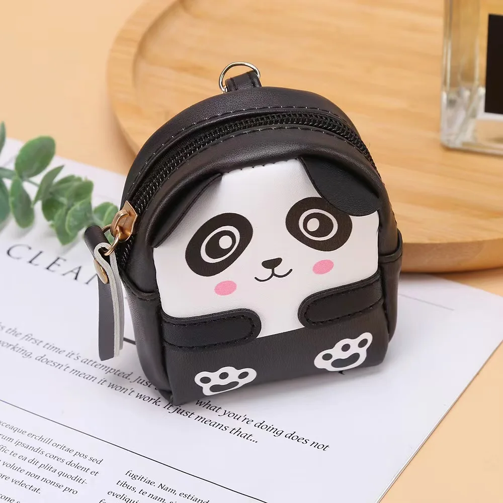 Baby Fashion Bag Clip Panda Cartoon Print Cute Kids Wallet Creative Short Wallet Mini Coin Bag