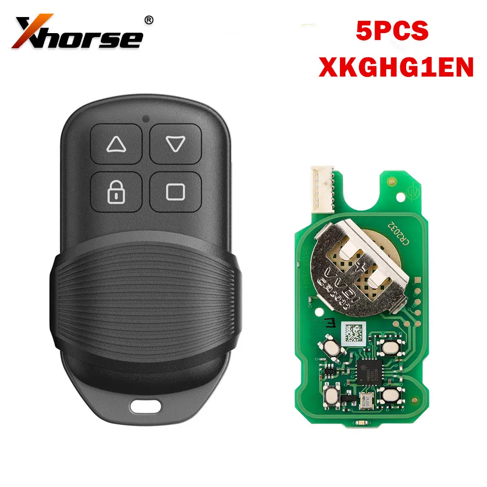 5 STKS/PARTIJ Xhorse XKGHG1EN Masker Garage Afstandsbediening Sleutel Werken met KEY TOOL PLUS, KEY TOOL MAX PRO, KEY TOOL MAX, MINI KEY TOOL