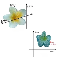 3Pcs/Set Sweet Flower Colroful Gradient Hair Claws Ponytail Clip Clamp Barrettes Hairpins for Women Girl Beach Hair Accessories - Image 6