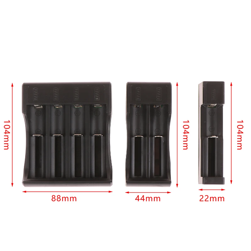 1/ 2/ 4 Slots 18650 Lithium Battery Charger for 18650 Charging 3.7/ 4.2 V Rechargeable Multi-Slot Battery Charger 14500 16650