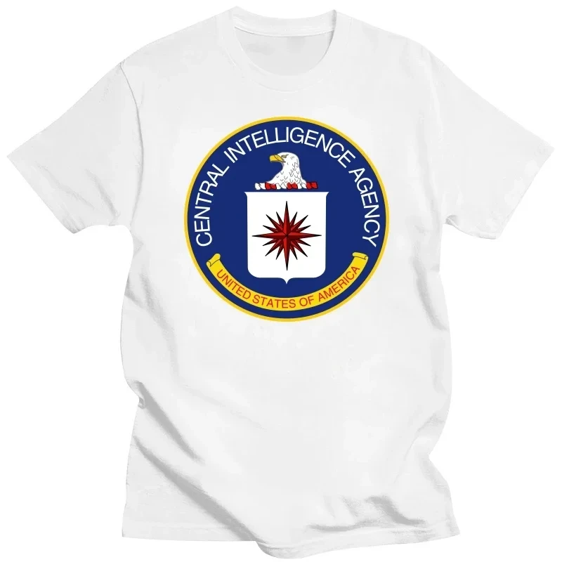 2025 جديد وصول موضة الولايات المتحدة الأمريكية CIA تي شيرت رجل كول قصيرة الأكمام مضحك الرجال القطن التي شيرت بلايز تي شيرت الهيب هوب Tees الوزن الثقيل تعرق